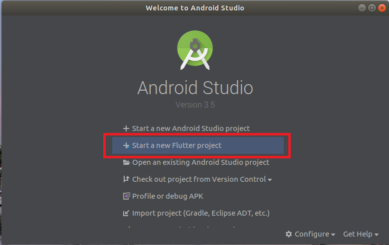 Android Studio - New Flutter Project Android Studio - New Flutter Project