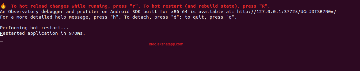 Flutter Hot Restart