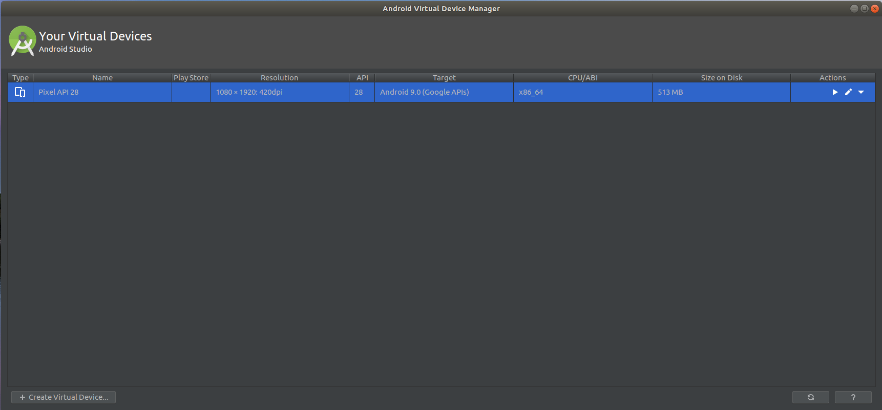 Android Virtual Device AVD