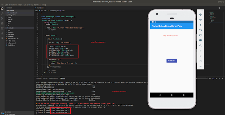 FlatButton Color Parameters