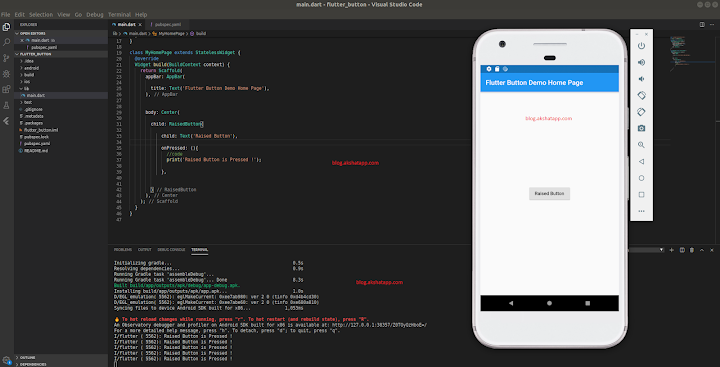 RaisedButton Implementationv