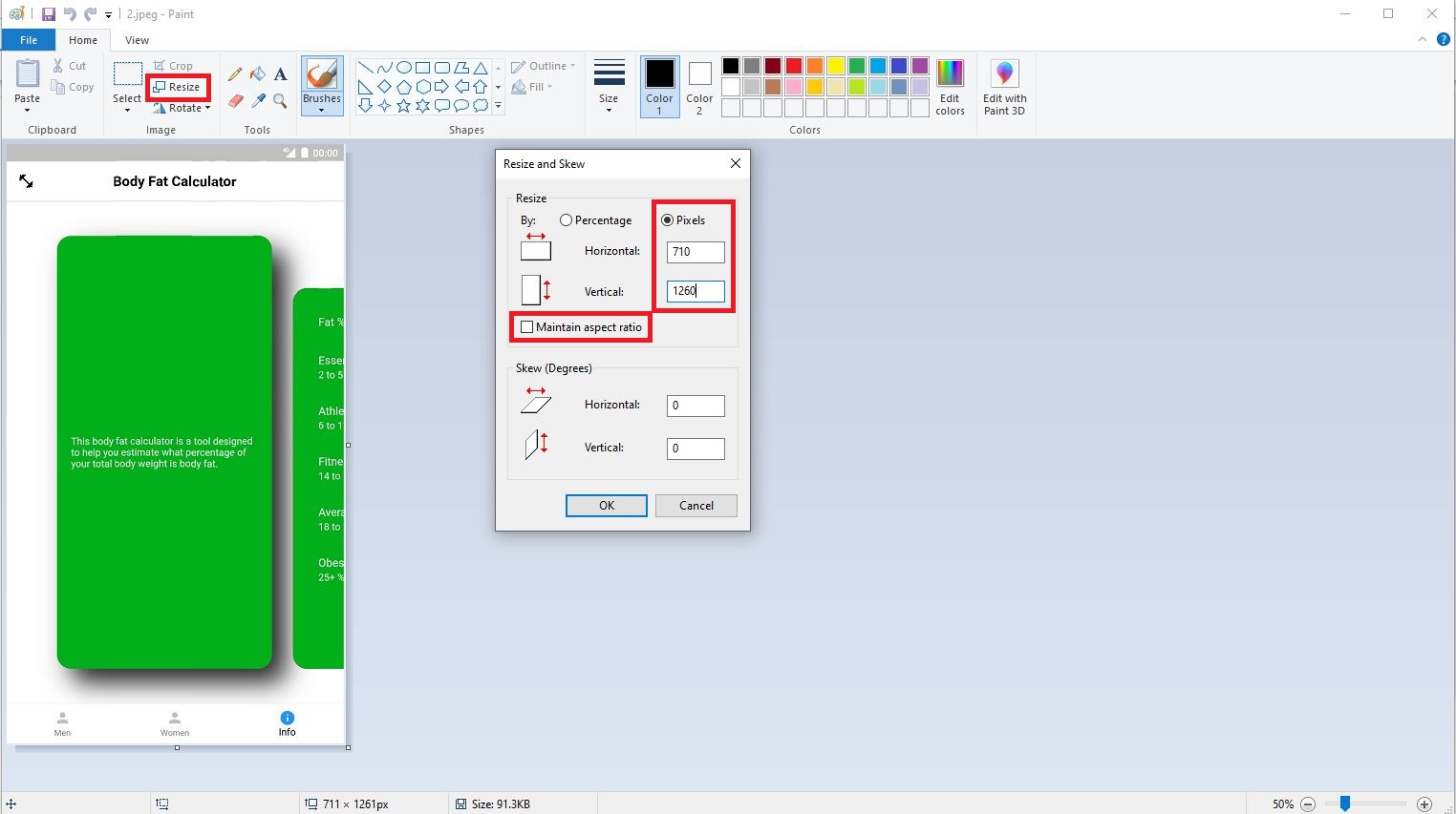 Resize App Screenshot Resize App Screenshot