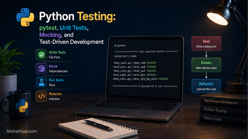 Python Testing: pytest, Unit Tests, Mocking, and Test-Driven Development