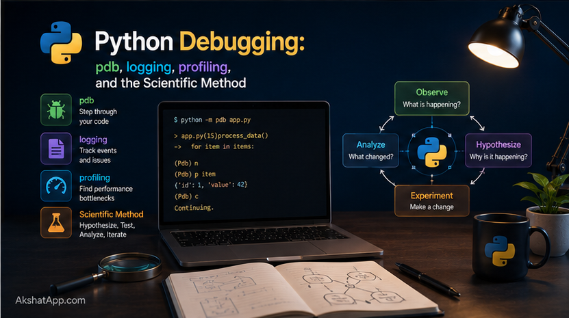 Python Debugging: pdb, logging, profiling, and the Scientific Method