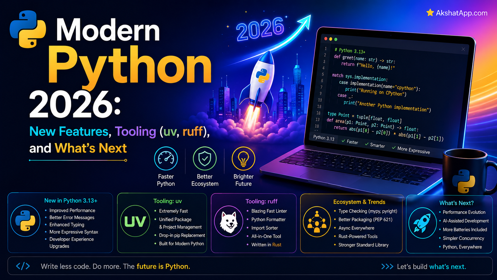 Modern Python 2026: New Features, Tooling (uv, ruff), and What's Next