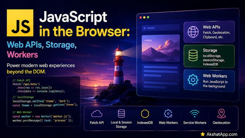 JavaScript in the Browser: Web APIs, Storage, Workers