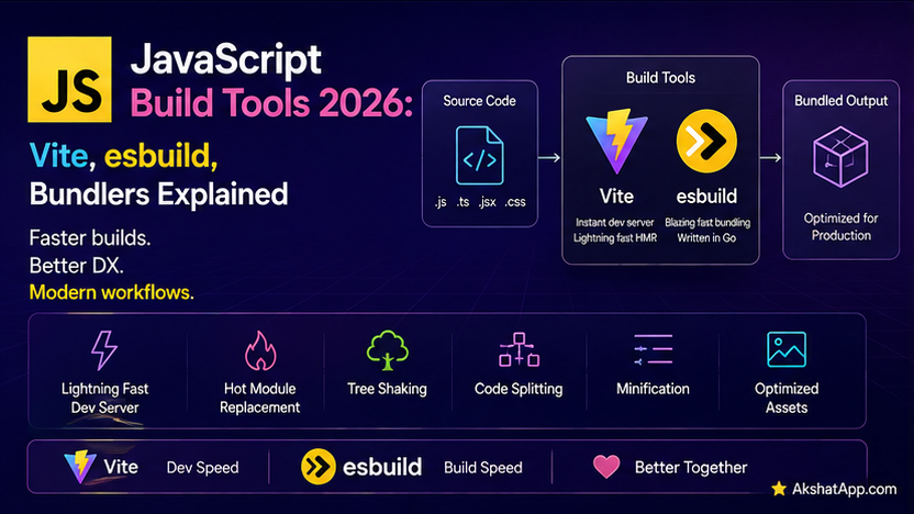JavaScript Build Tools 2026: Vite, esbuild, Bundlers Explained