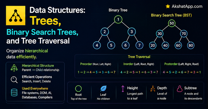 Data Structures: Trees, Binary Search Trees, and Tree Traversal