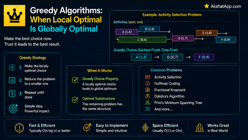 Greedy Algorithms: When Local Optimal Is Globally Optimal